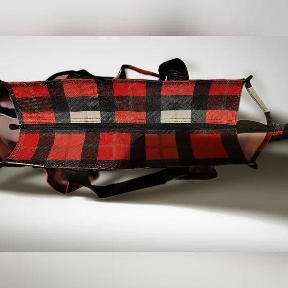 NWOT Thirty-One Plaid Baby Bag - Red and Black Tote - Picture 4 of 5